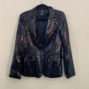 Black Sequin Blazer